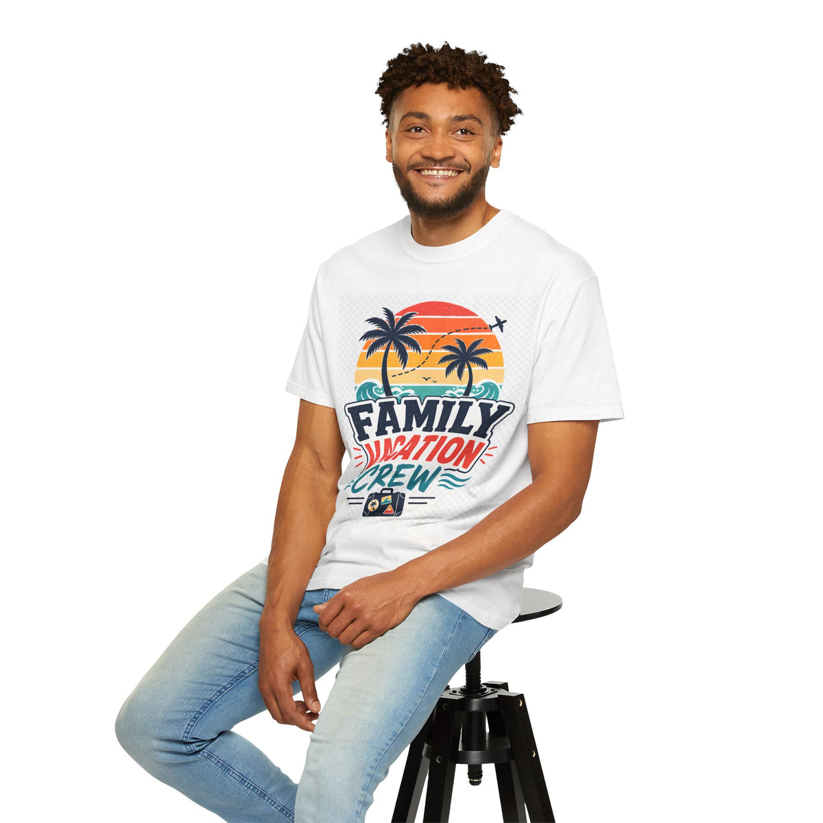 Family Vacation Crew T-Shirt — Tropical Beach Matching Tee for Family Trips