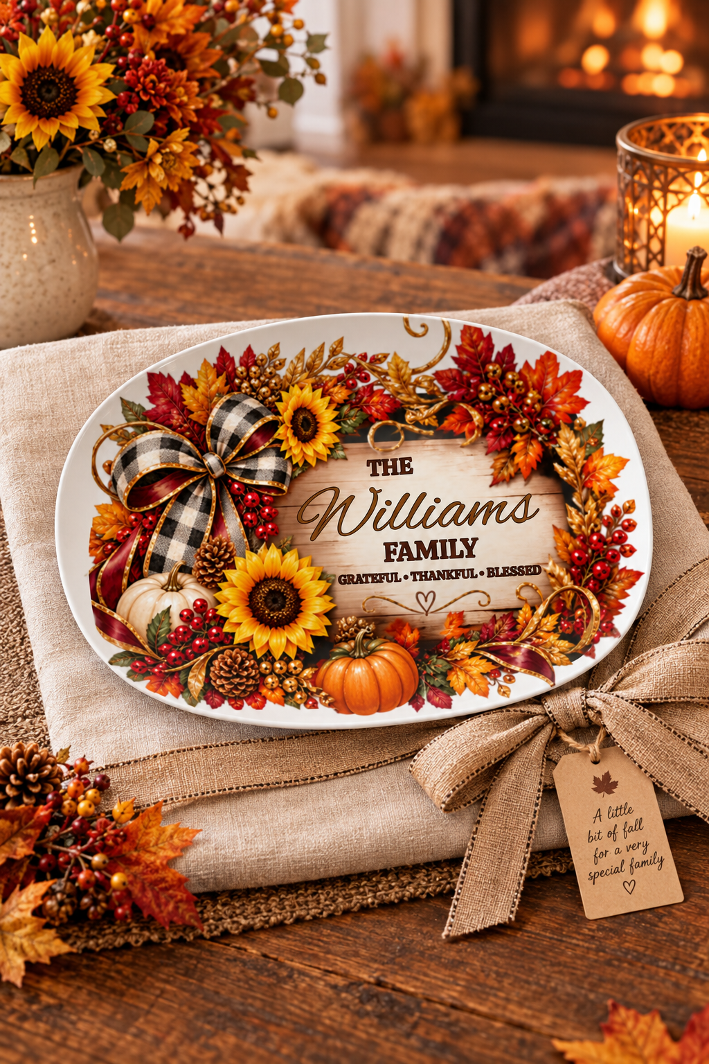 Personalized Family Fall Platter gifting shot, no hands