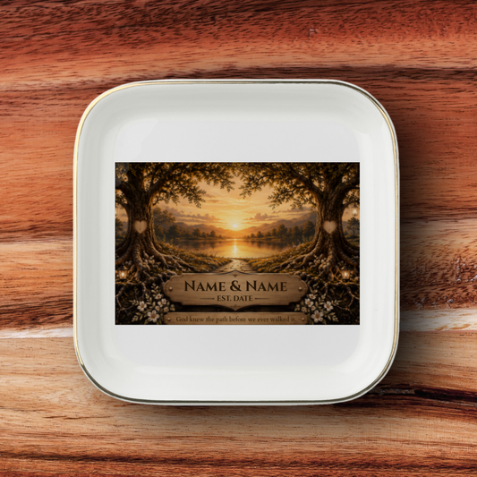 Jewelry Dish – Lakeside Sunset Canvas