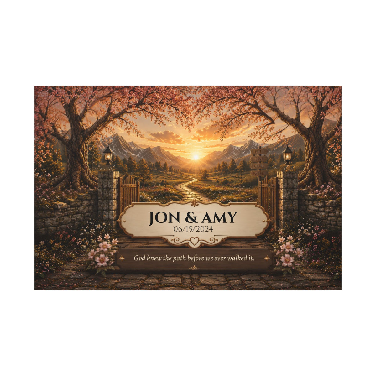 The Path God Wrote for Us | Golden Gate Path Personalized Canvas