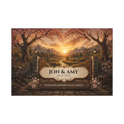 The Path God Wrote for Us | Golden Gate Path Personalized Canvas