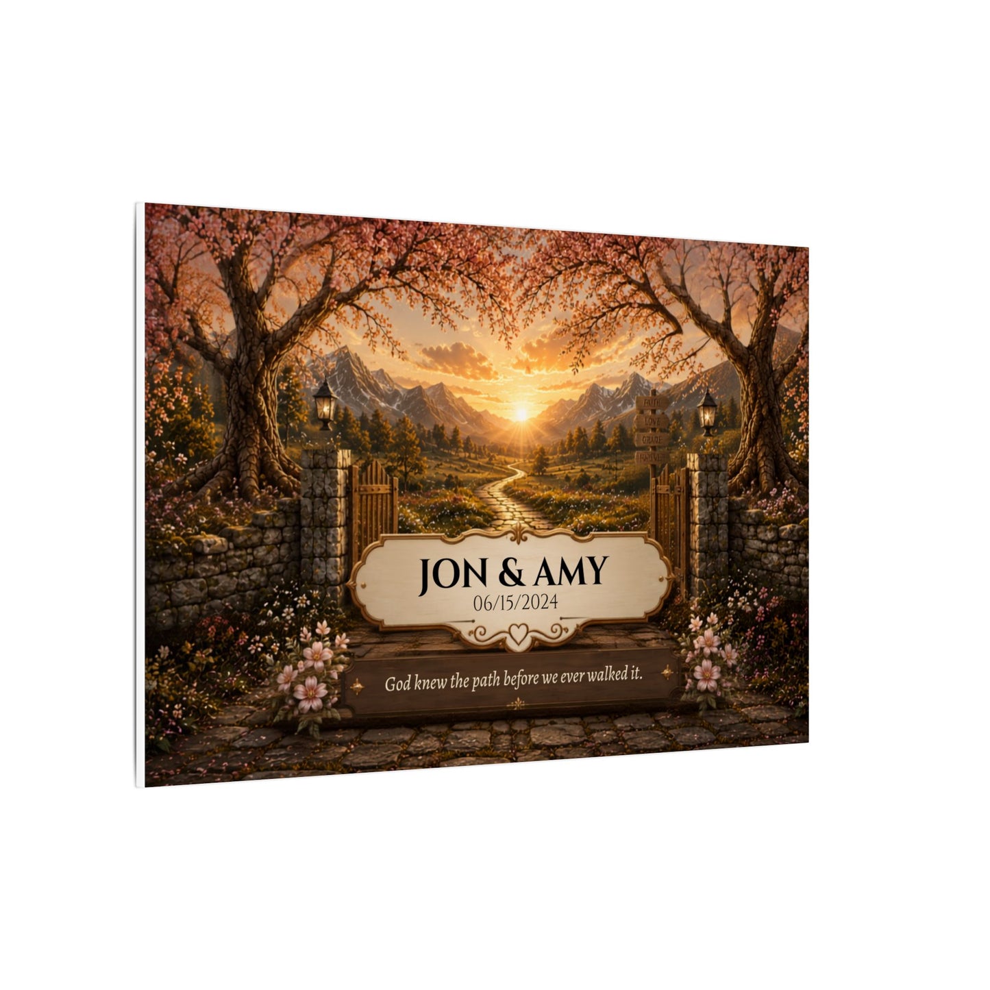 The Path God Wrote for Us | Golden Gate Path Personalized Canvas