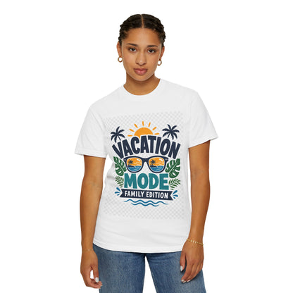 Vacation Mode Family T-Shirt — Sunglasses Beach Design