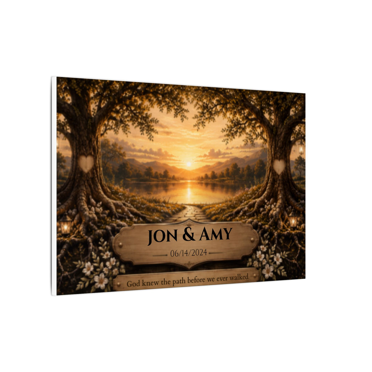 The Path God Wrote for Us | Lakeside View Personalized Canvas