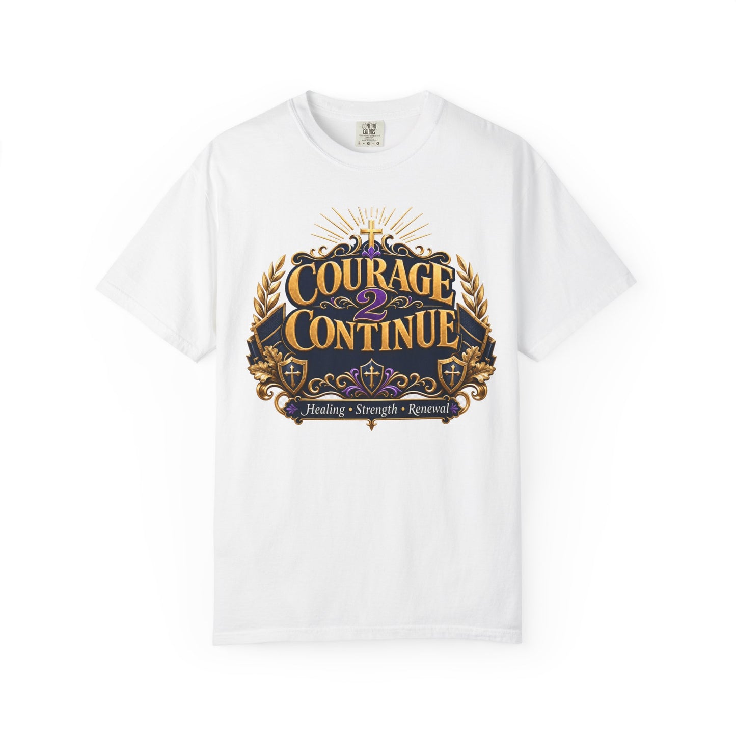 Courage 2 Continue Graphic T-Shirt — Inspirational Faith & Recovery Tee Inspired by Dr. Karen Johnson-Williams