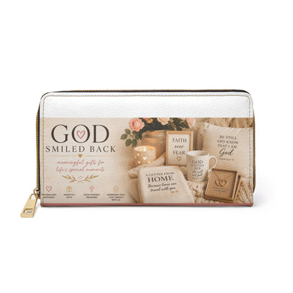 God Smiled Back Zipper Wallet
