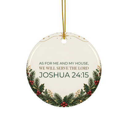 As for Me and My House Christian Christmas Ornament