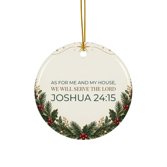 As for Me and My House Christian Christmas Ornament