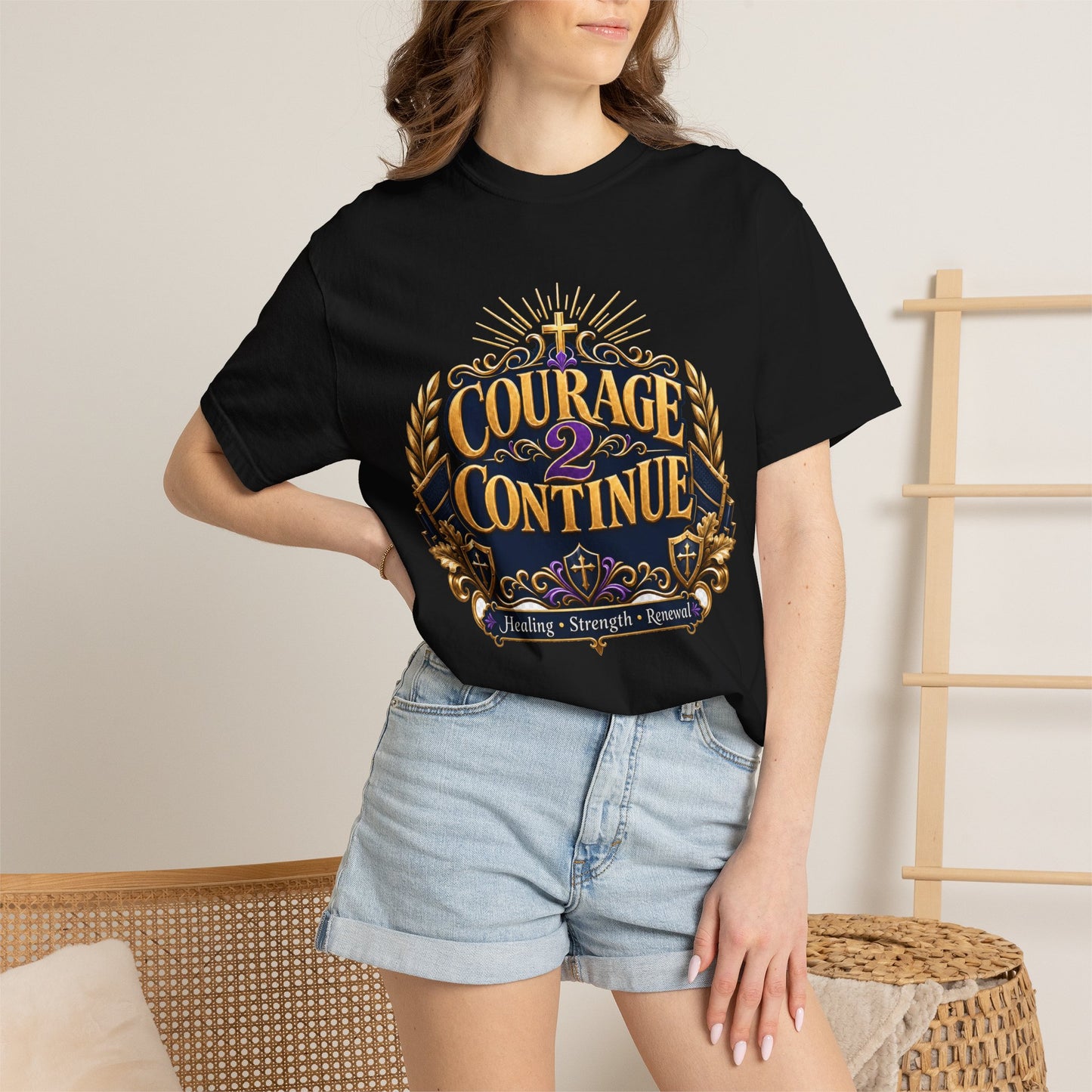 Courage to Continue T-Shirt — Inspirational Faith & Healing Tee