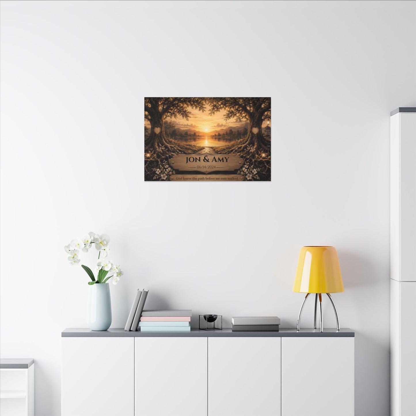 The Path God Wrote for Us | Lakeside View Personalized Canvas