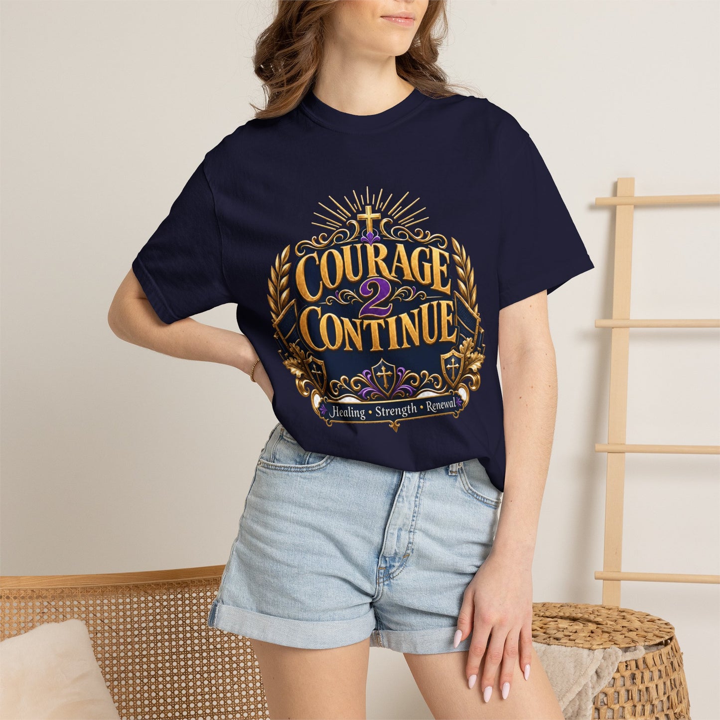 Courage to Continue T-Shirt — Inspirational Faith & Healing Tee
