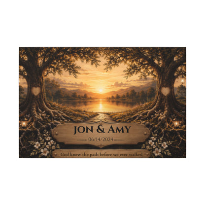 The Path God Wrote for Us | Lakeside View Personalized Canvas