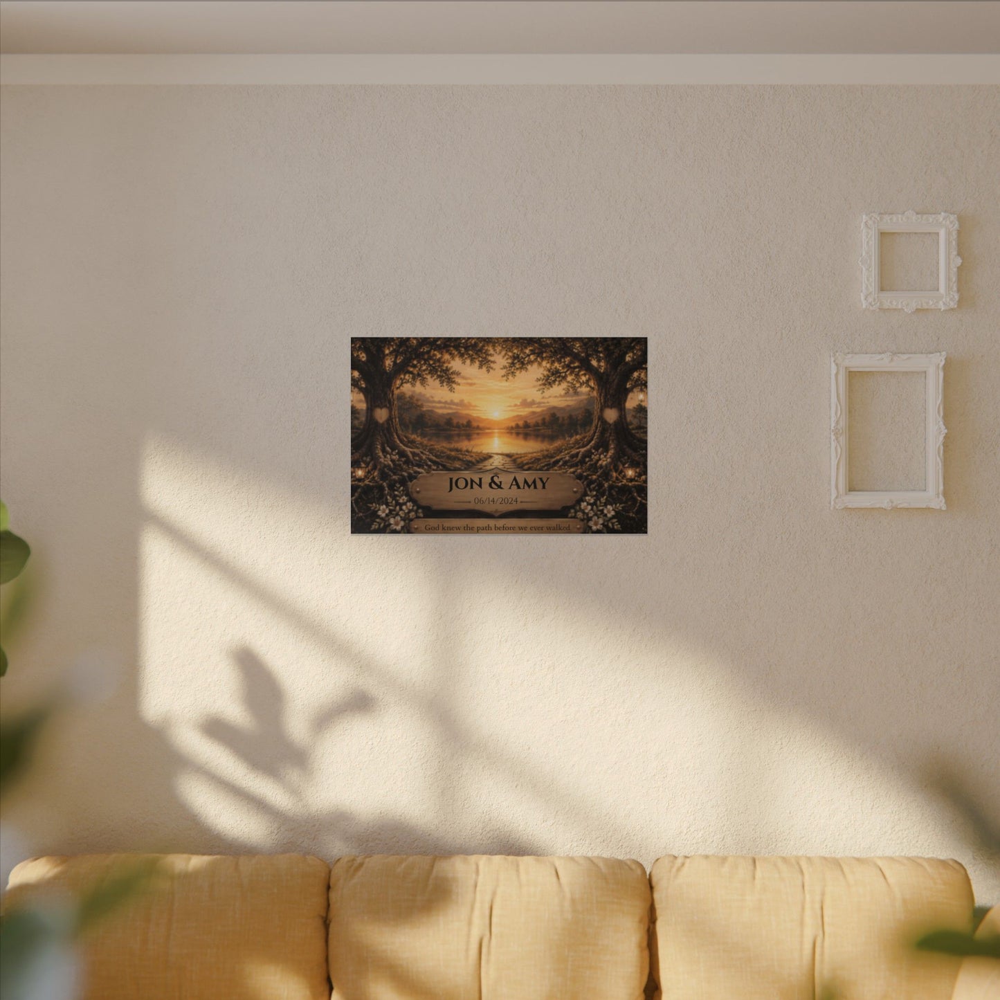 The Path God Wrote for Us | Lakeside View Personalized Canvas