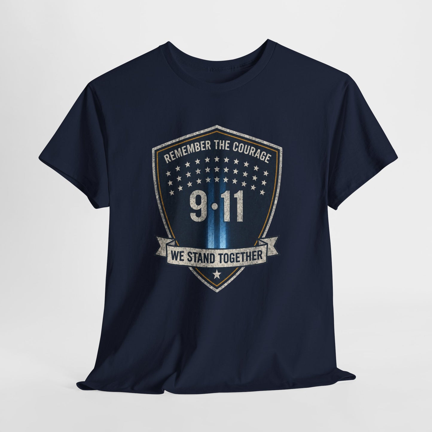 9/11 Remembrance T‑Shirt — "Remember the Courage, We Stand Together"