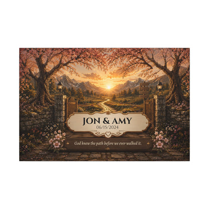 The Path God Wrote for Us | Golden Gate Path Personalized Canvas