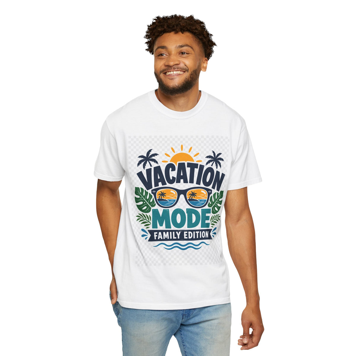 Vacation Mode Family T-Shirt — Sunglasses Beach Design