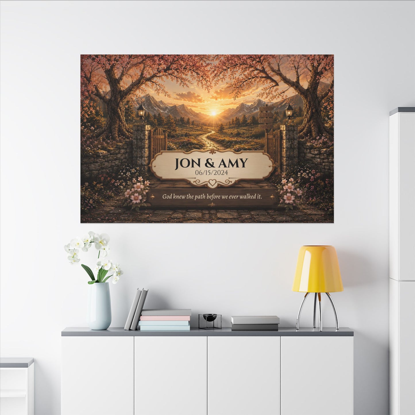 The Path God Wrote for Us | Golden Gate Path Personalized Canvas