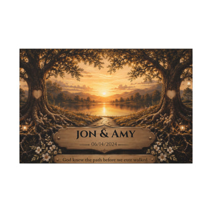 The Path God Wrote for Us | Lakeside View Personalized Canvas