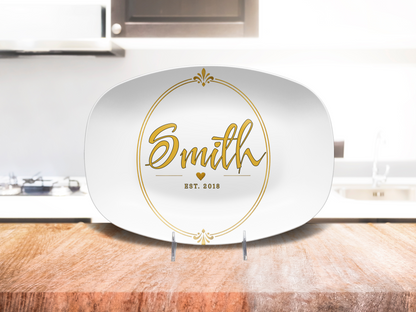 Personalized Script Surname Platter