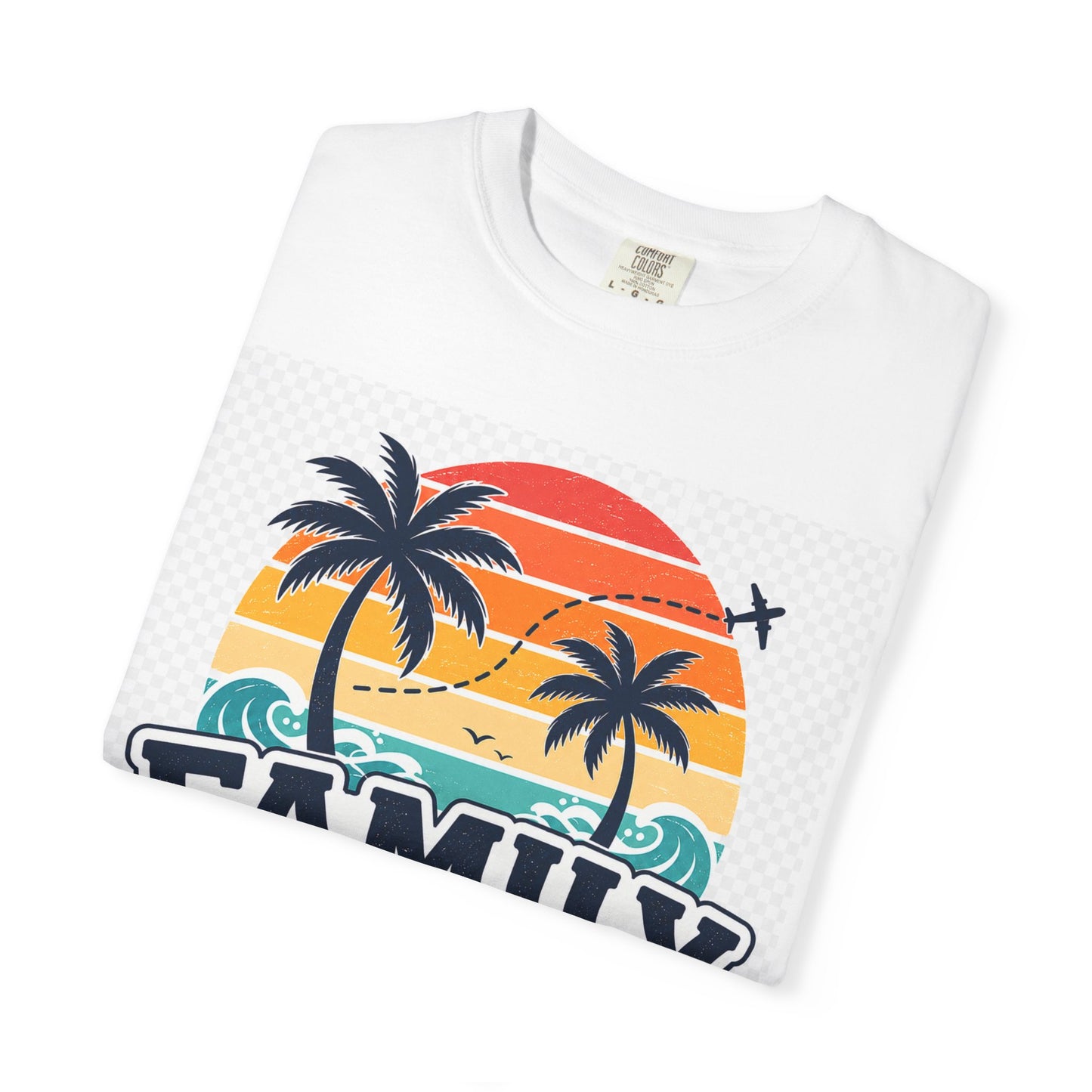 Family Vacation Crew T-Shirt — Tropical Beach Matching Tee for Family Trips