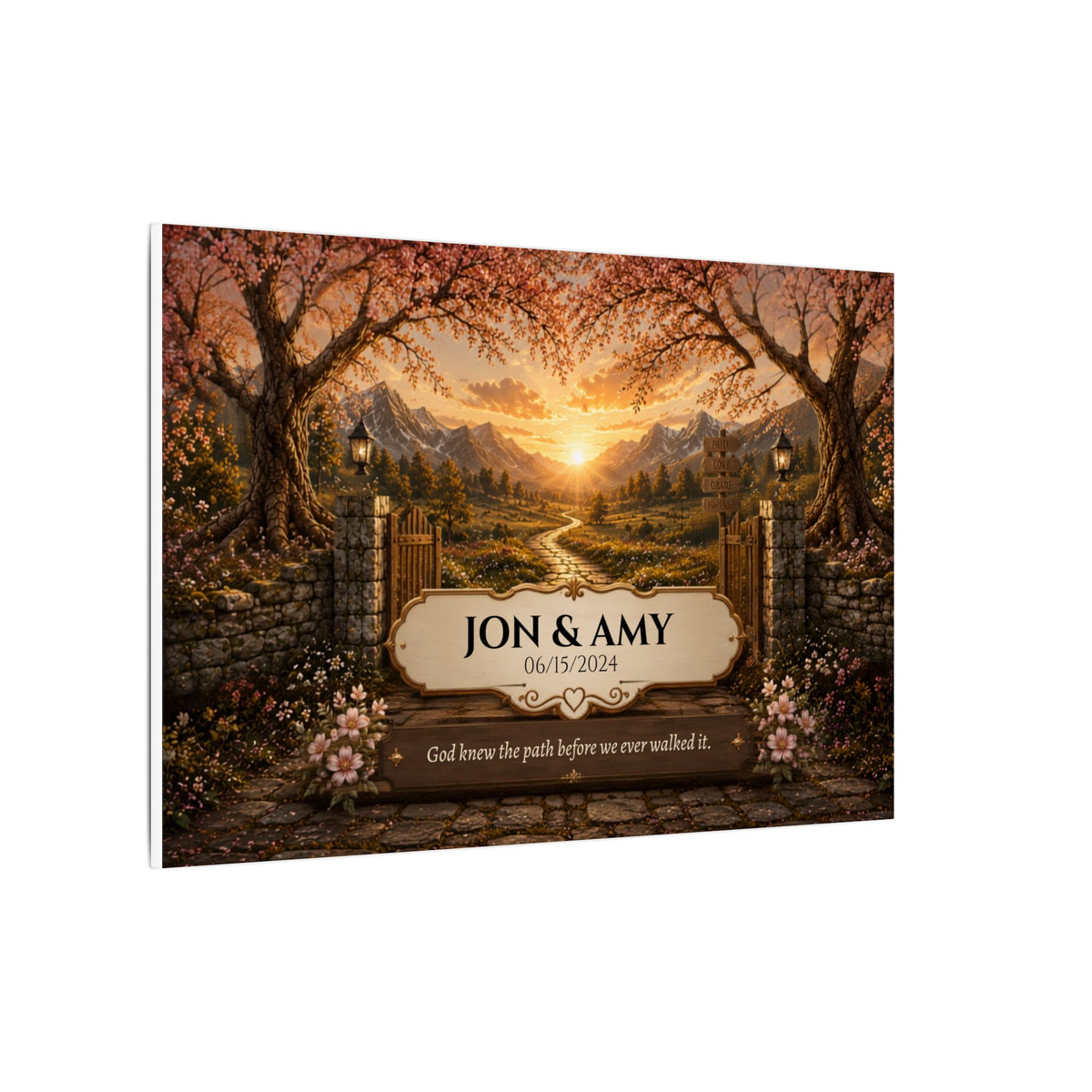 The Path God Wrote for Us | Golden Gate Path Personalized Canvas