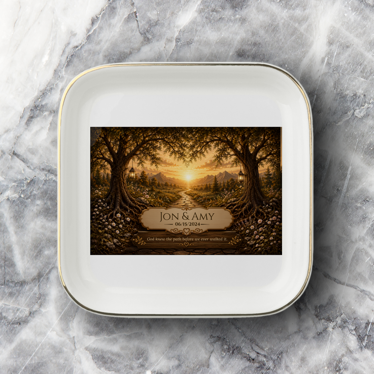 Personalized Jewelry Dish | Golden Path