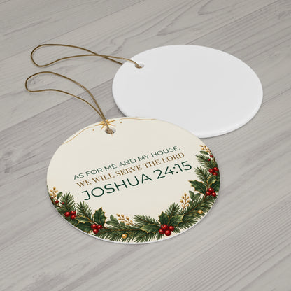 As for Me and My House Christian Christmas Ornament