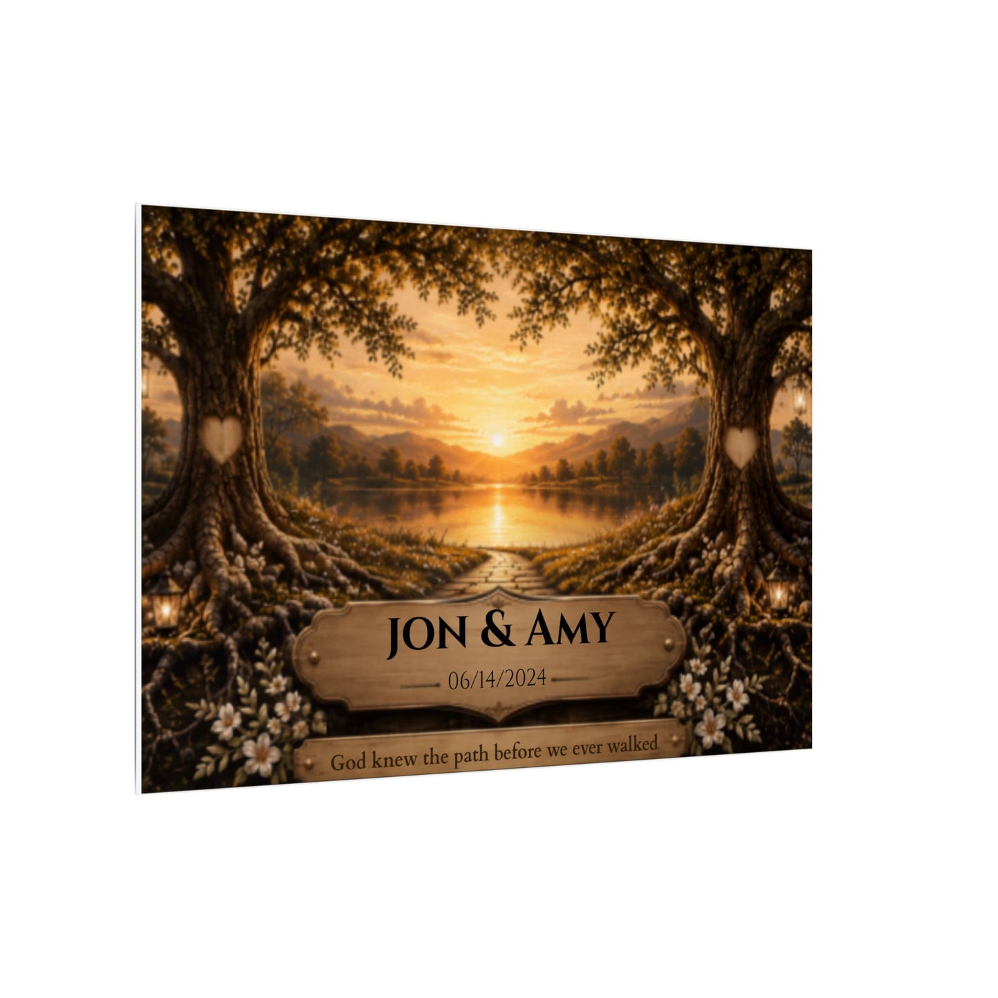 The Path God Wrote for Us | Lakeside View Personalized Canvas