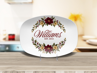 Personalized Script Surname Platter