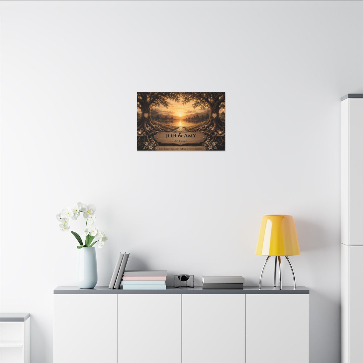 The Path God Wrote for Us | Lakeside View Personalized Canvas