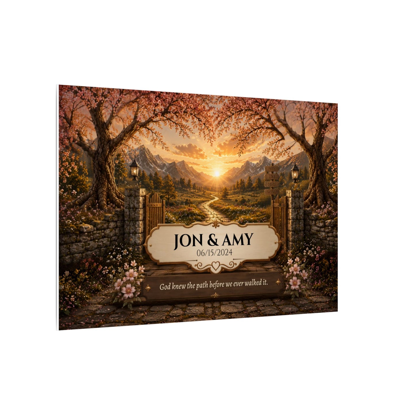 The Path God Wrote for Us | Golden Gate Path Personalized Canvas