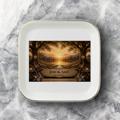 Jewelry Dish – Lakeside Sunset Canvas