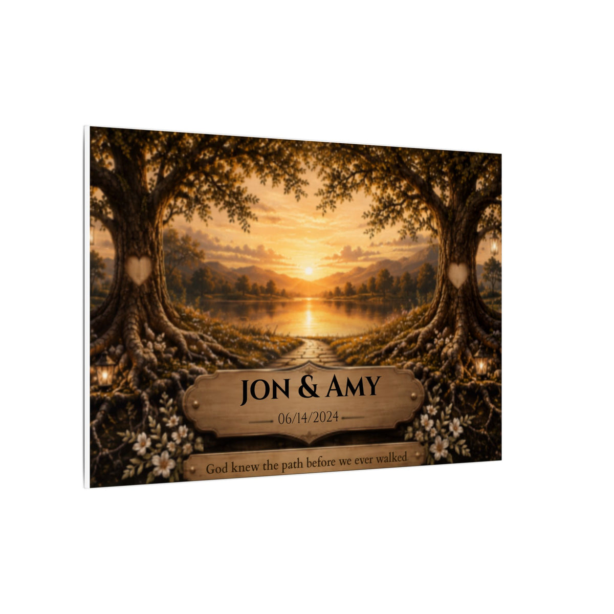 The Path God Wrote for Us | Lakeside View Personalized Canvas