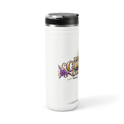 Faith-Inspired Tumbler — "I Have The Courage To Continue" 24oz Thermal Travel Mug