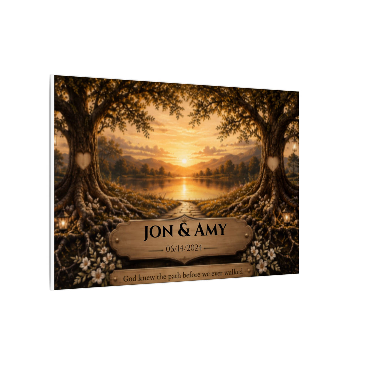 The Path God Wrote for Us | Lakeside View Personalized Canvas