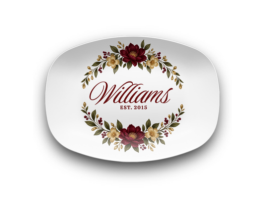 Personalized Script Surname Platter