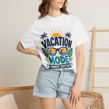 Vacation Mode Family T-Shirt — Sunglasses Beach Design