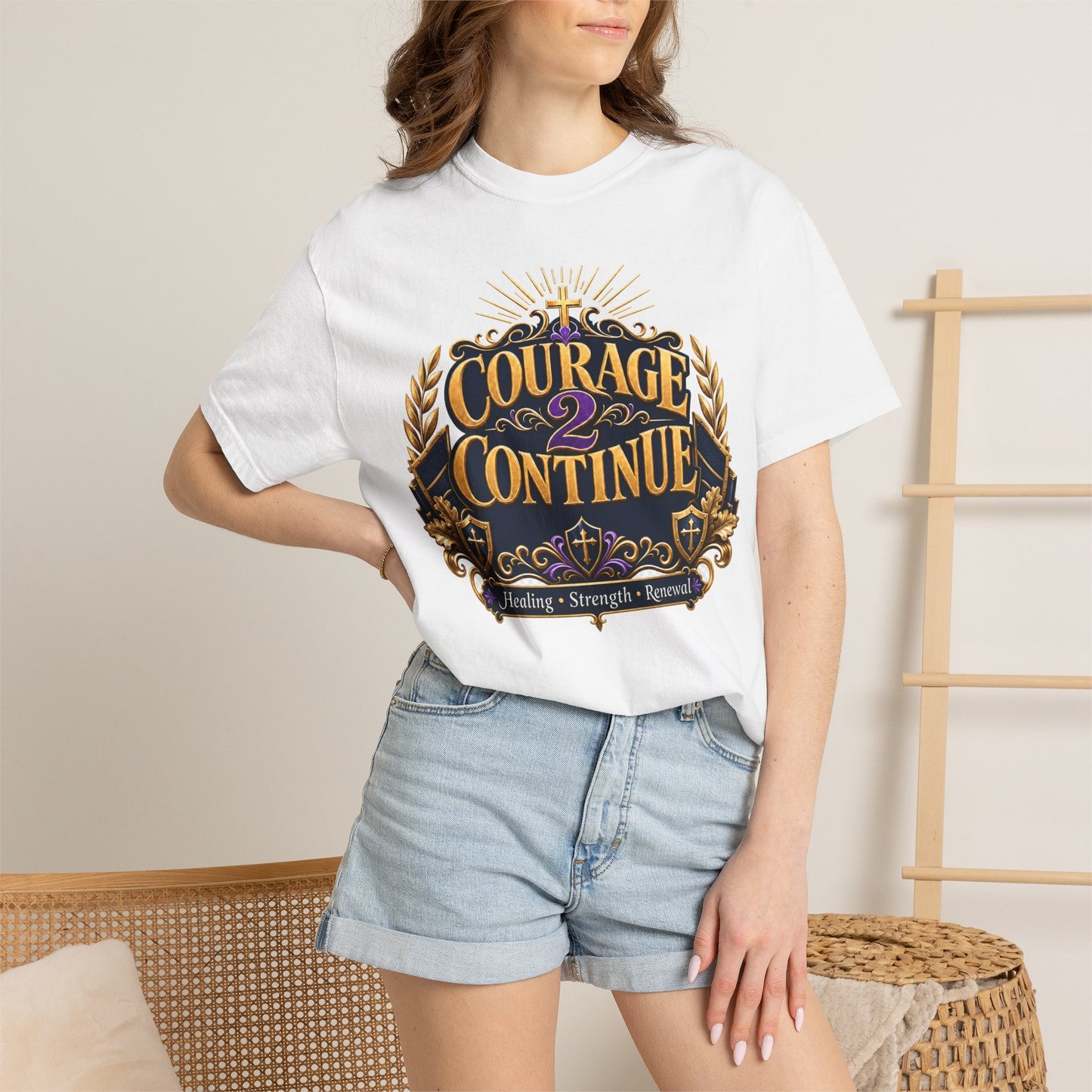 Courage 2 Continue Graphic T-Shirt — Inspirational Faith & Recovery Tee Inspired by Dr. Karen Johnson-Williams