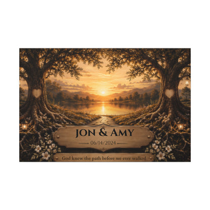 The Path God Wrote for Us | Lakeside View Personalized Canvas
