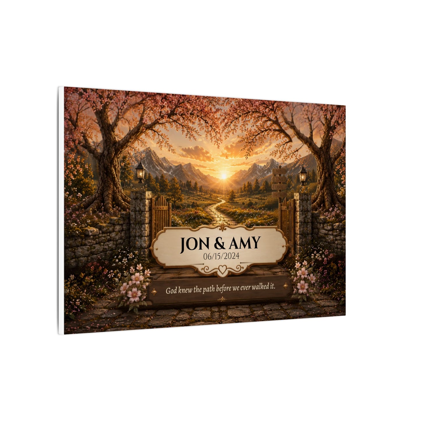 The Path God Wrote for Us | Golden Gate Path Personalized Canvas