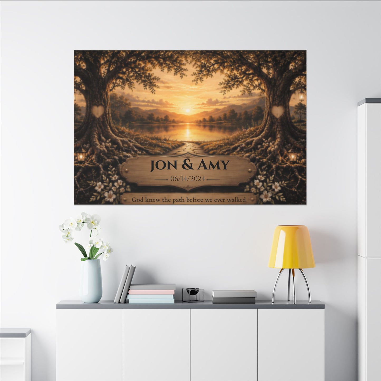 The Path God Wrote for Us | Lakeside View Personalized Canvas