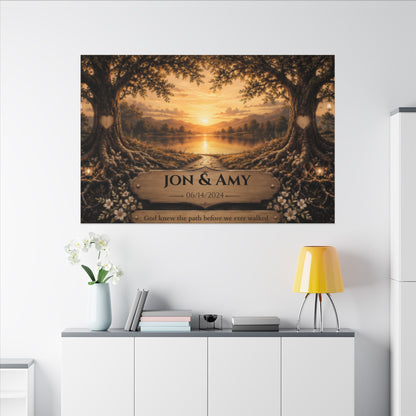 The Path God Wrote for Us | Lakeside View Personalized Canvas