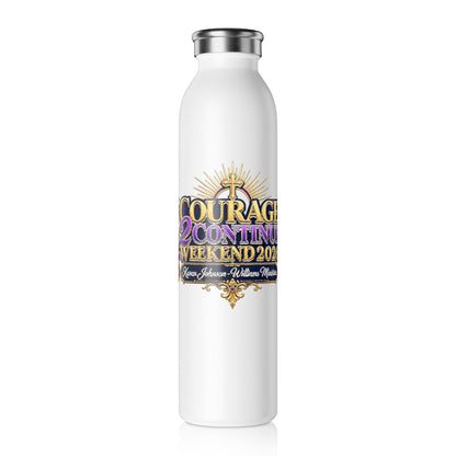 Slim Water Bottle — Courage 2026 Weekend Floral Event Stainless Bottle Inspired by Dr. Karen Johnson-Williams
