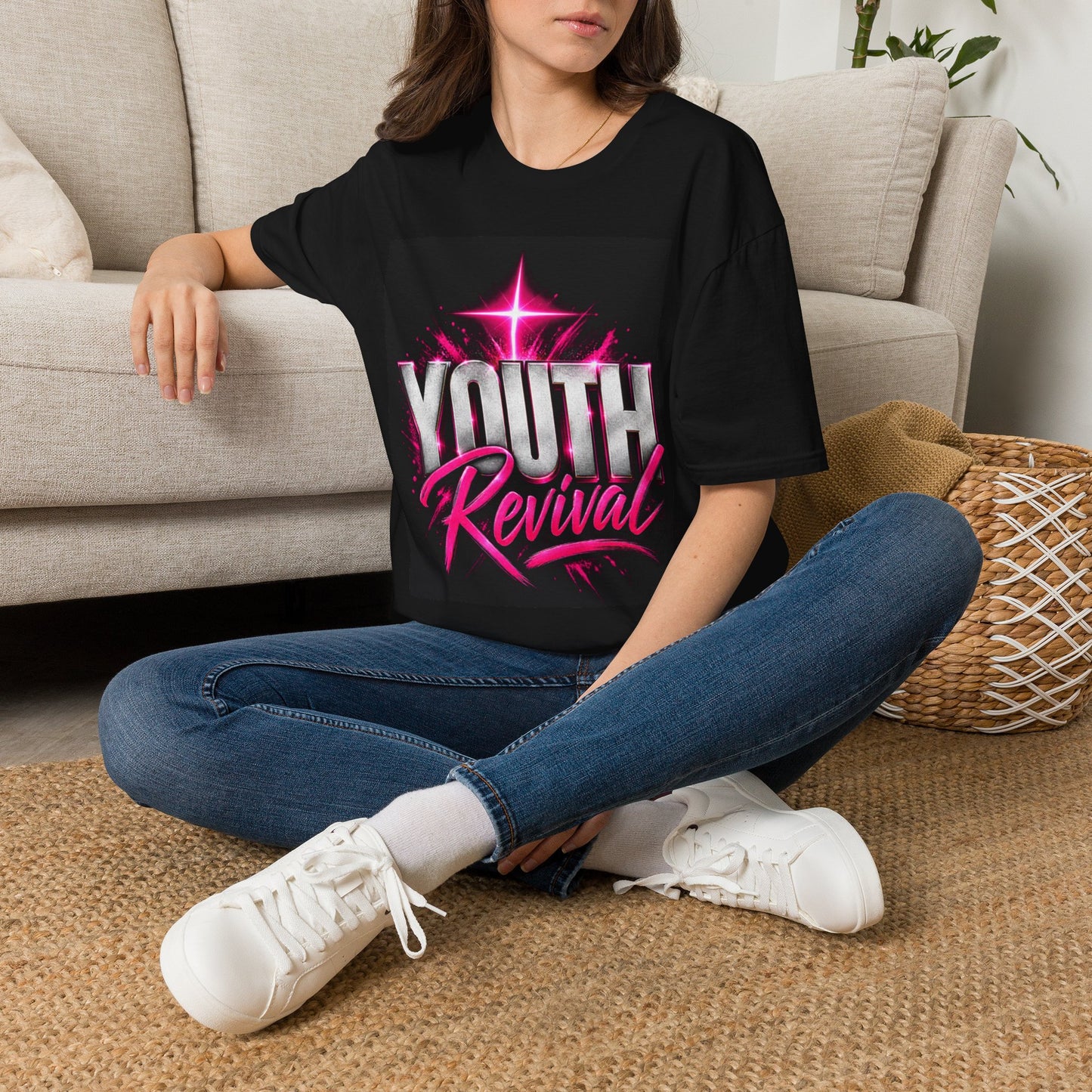 Youth Revival T-Shirt — Neon Cross Tee