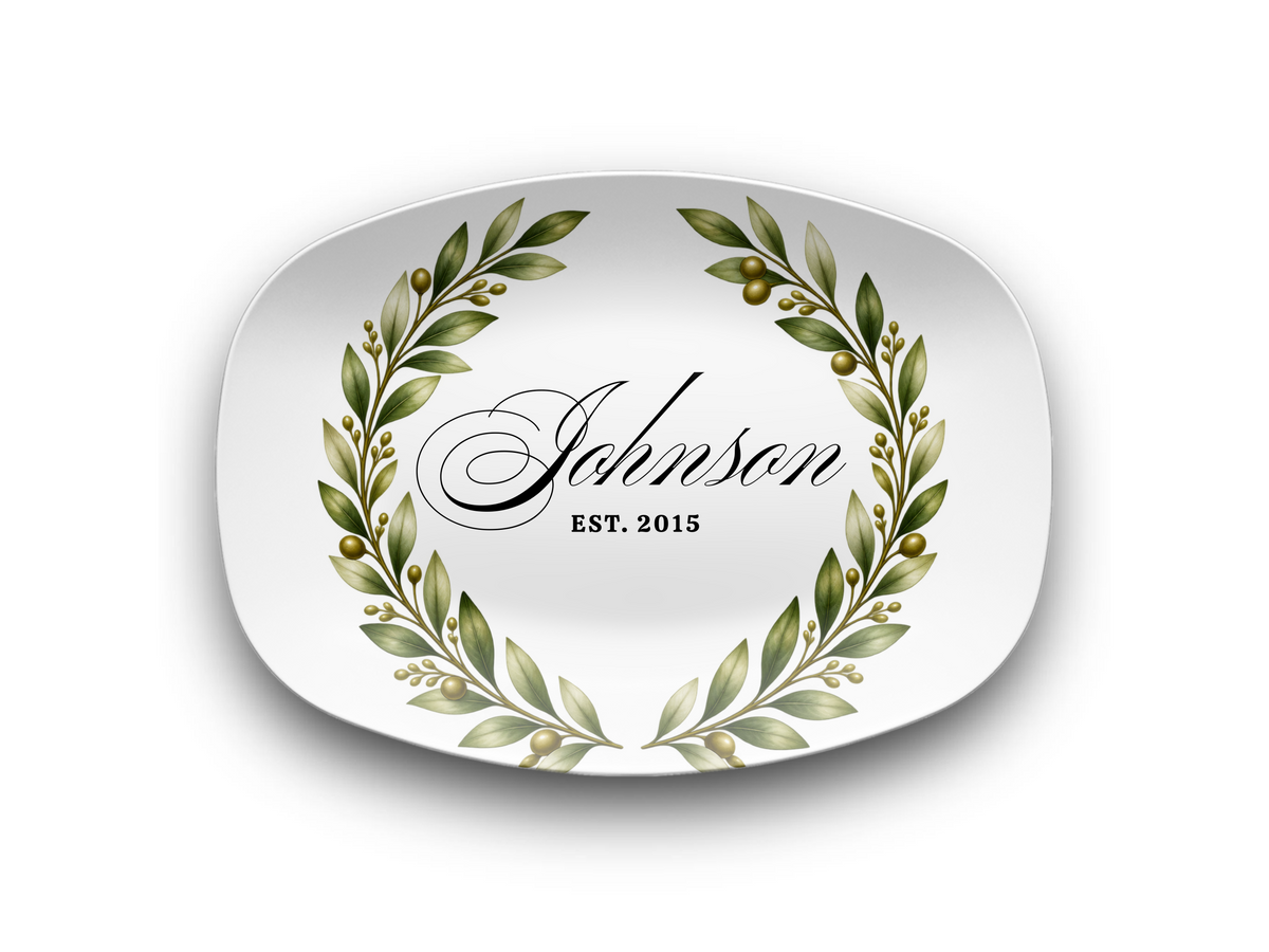 Personalized Script Surname Platter