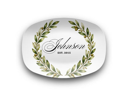 Personalized Script Surname Platter