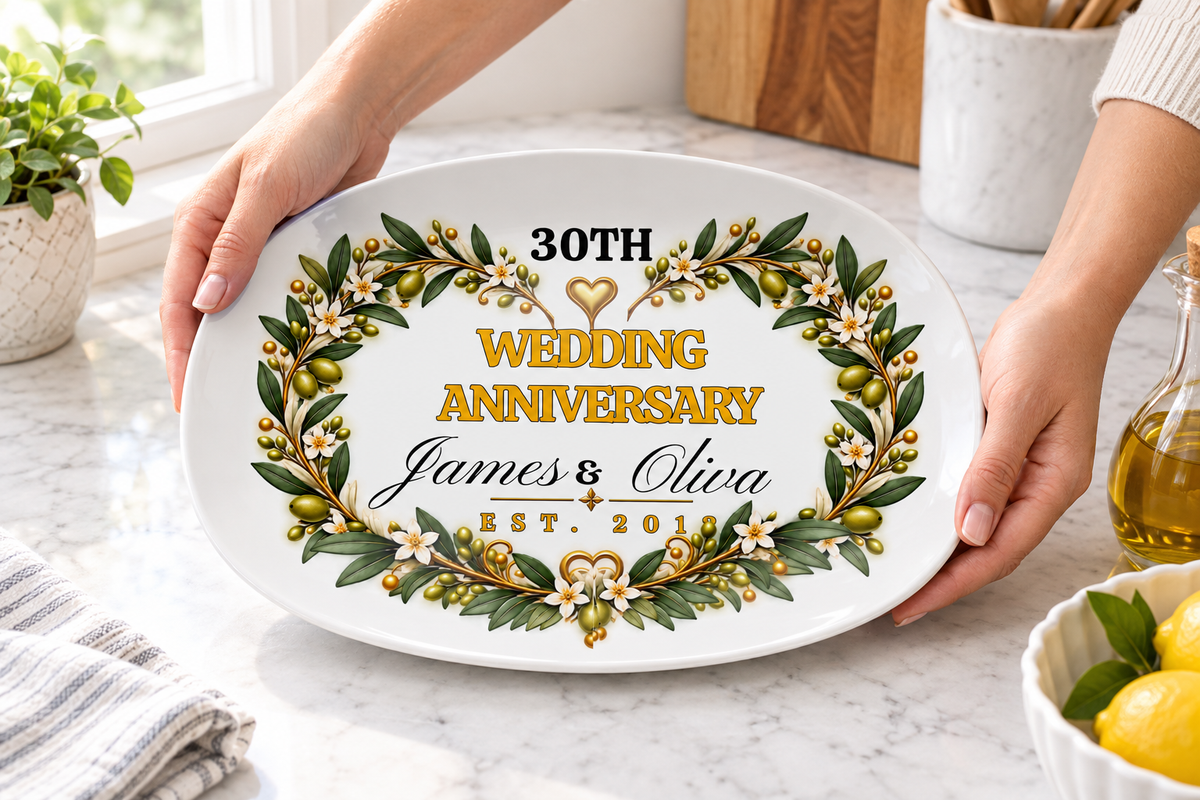 Anniversary platter in a kitchen