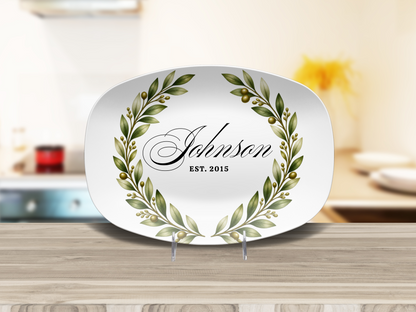 Personalized Script Surname Platter