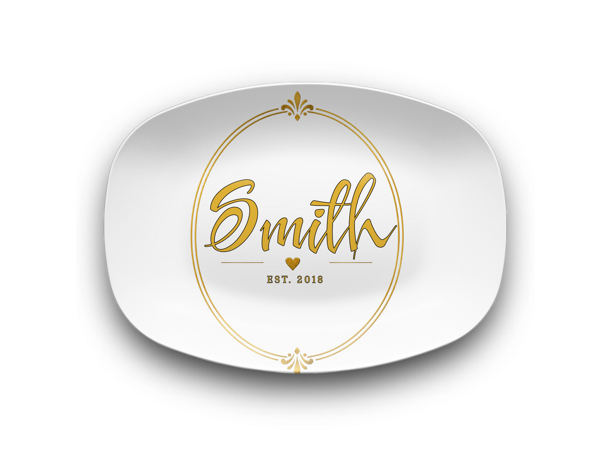 Personalized Script Surname Platter