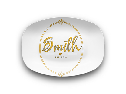 Personalized Script Surname Platter